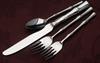 Knife 9-1/2'', Notched between handle & blade, Fork 7-7/8'', <BR>          Salad Fork, Teaspoon   PREOWNED