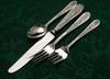 Knife 8-7/8'', Notched between handle & blade, Fork 7'',<BR>          Salad Fork, Teaspoon  like new pre-owned condition