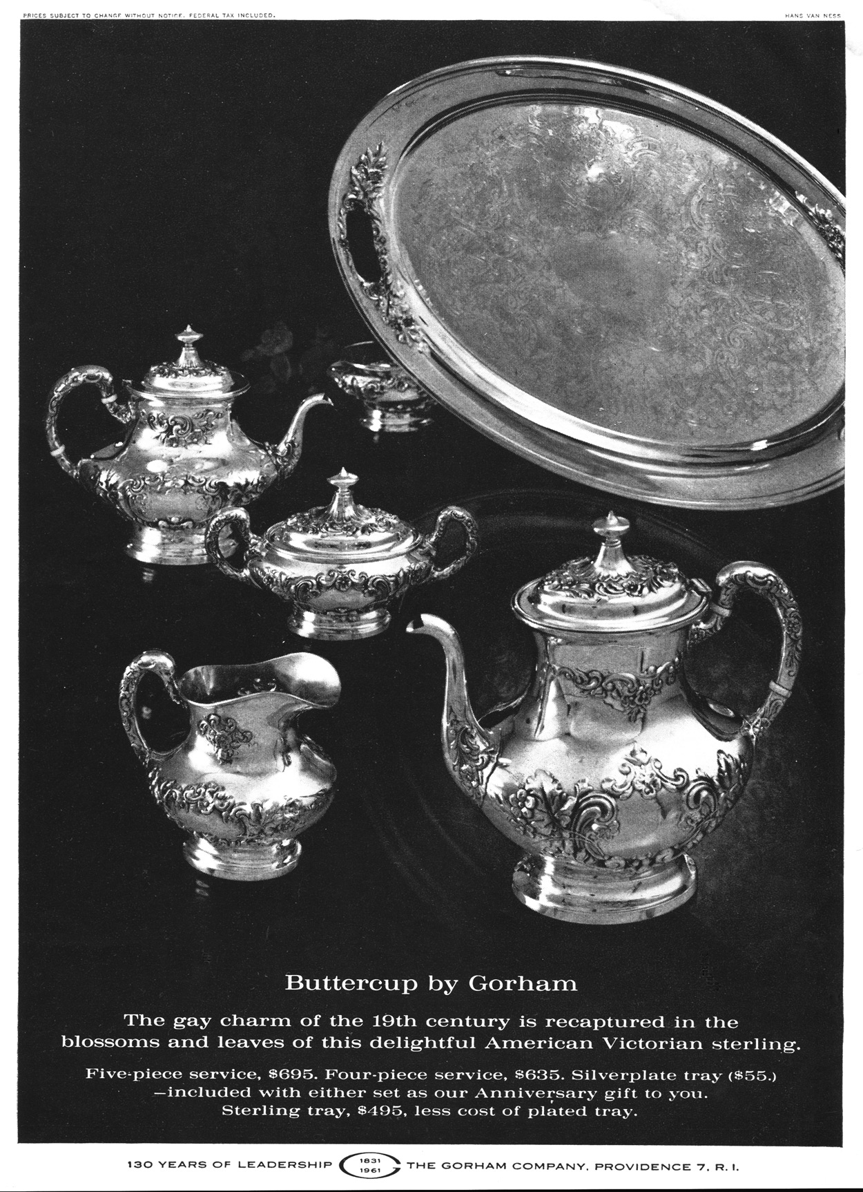 Gorham Buttercup 1961 Print Ad