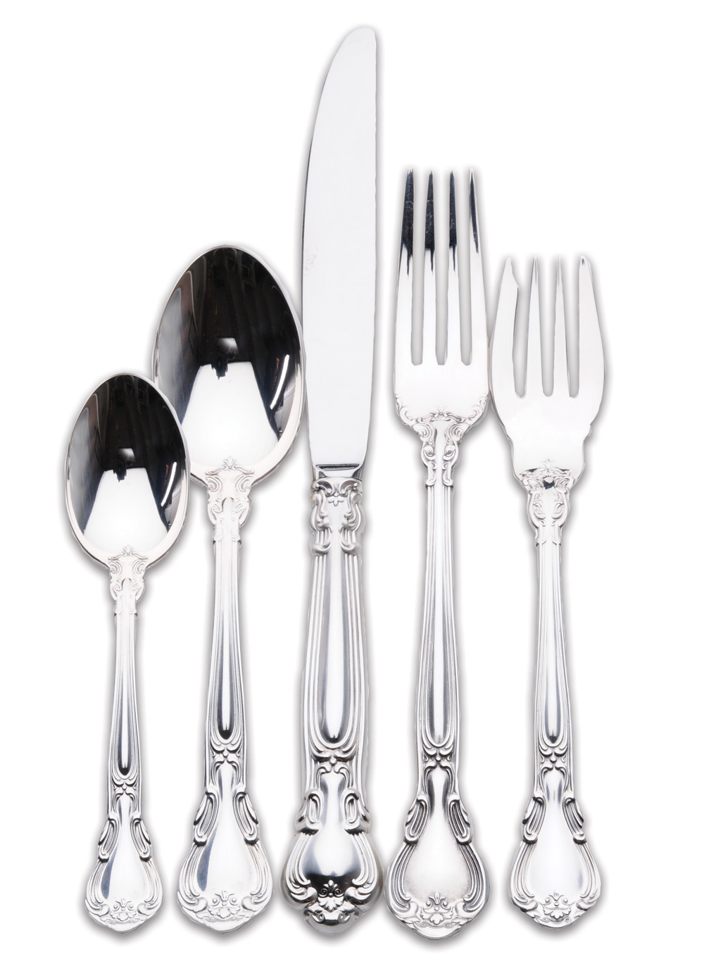 Details about   Gorham Sterling Silver Chantilly 6 Piece Place Size Setting No Monogram 