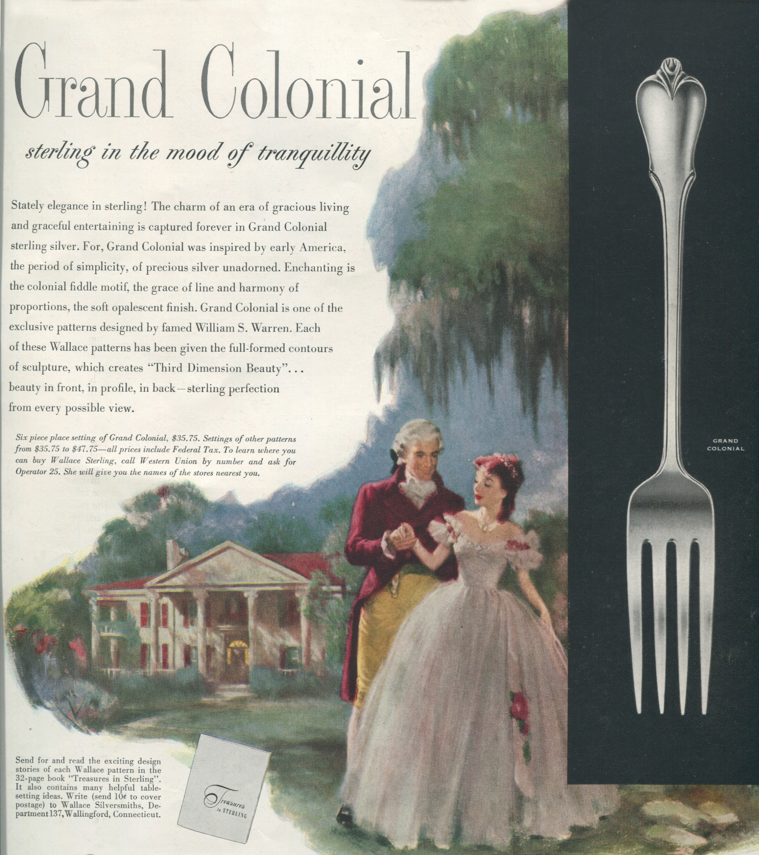 Grand Colonial 1953 Print Ad Silver