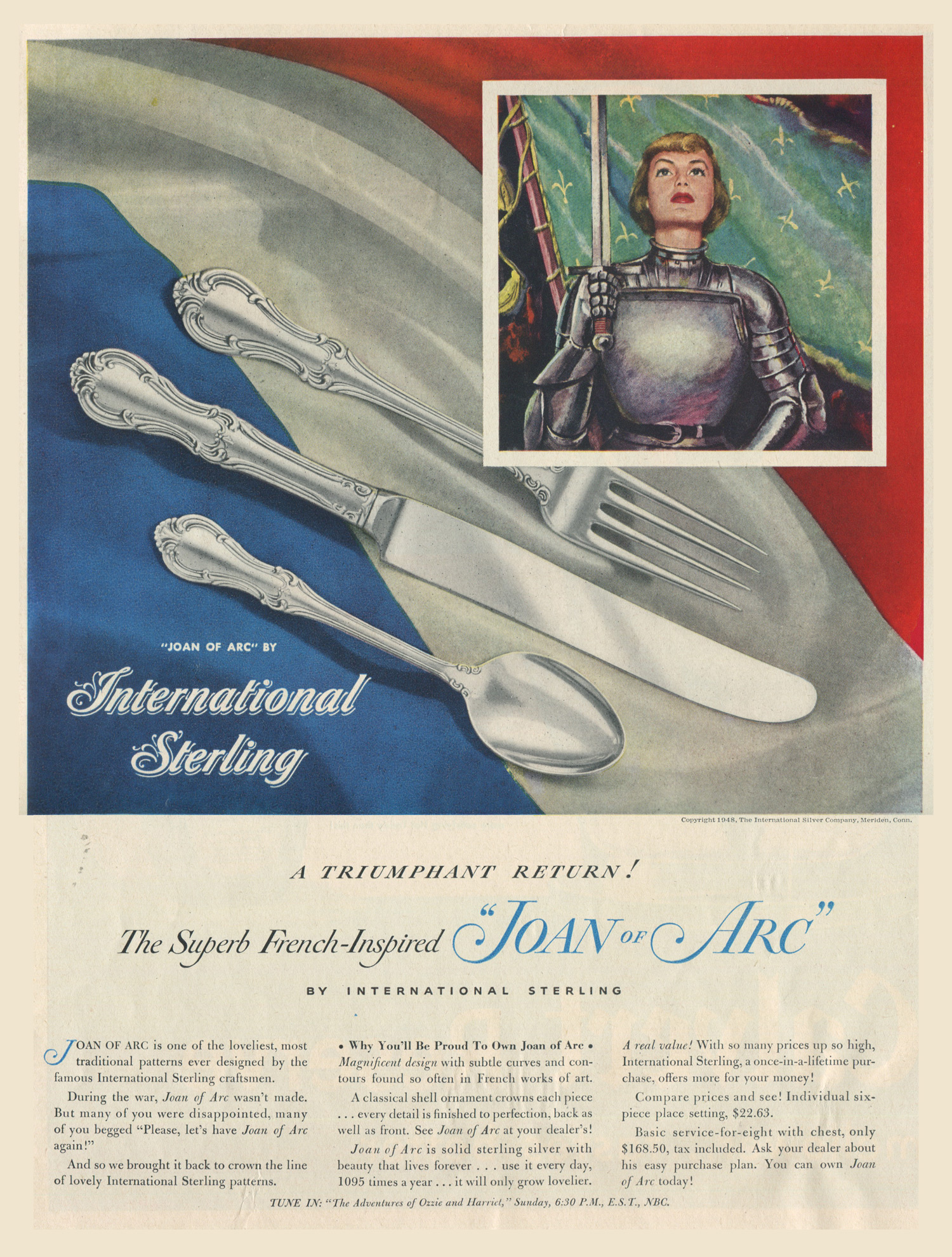 Joan of arc sales sterling silver flatware