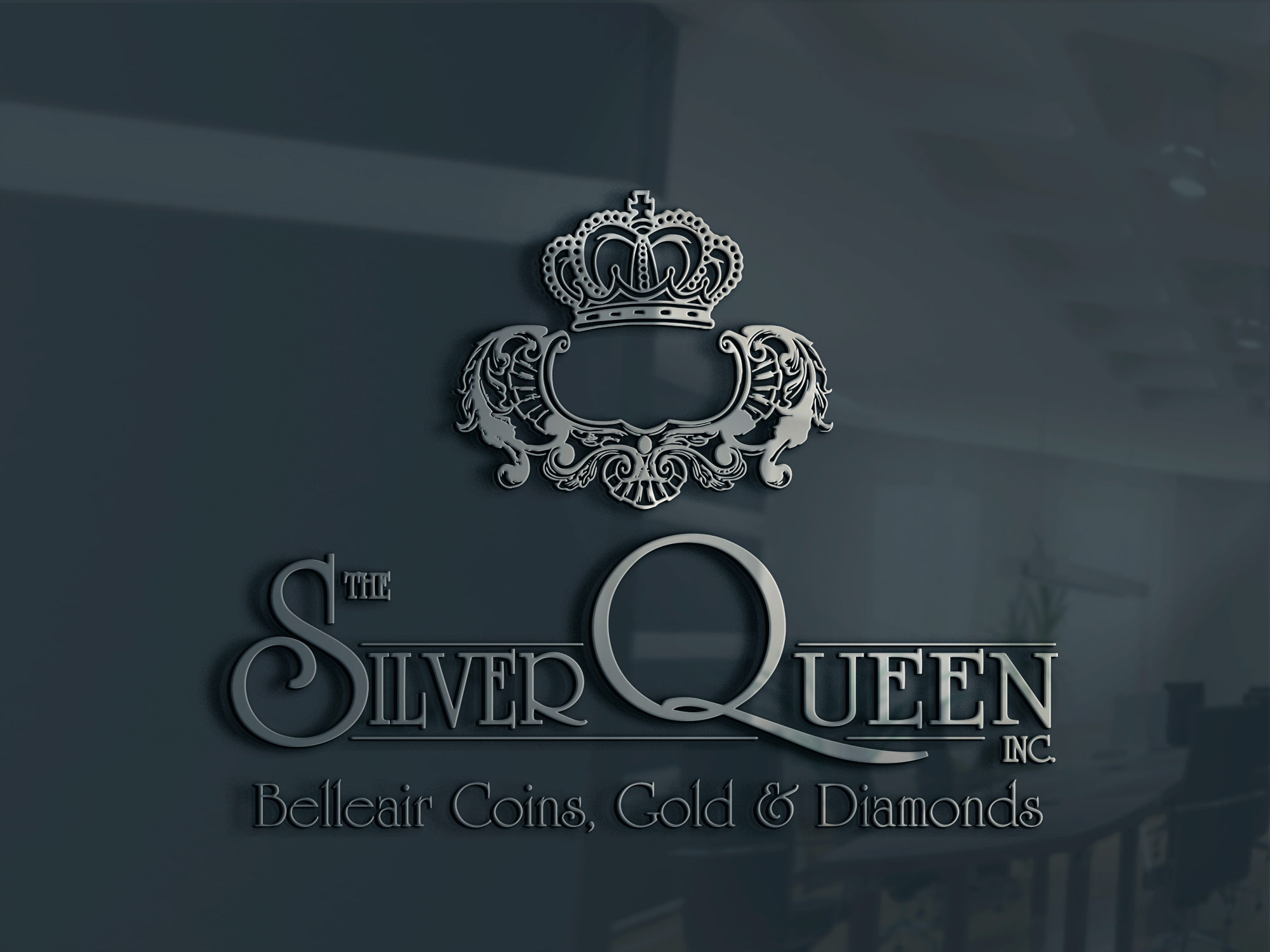 Logos for Silver Queen and Belleair Coins Gold and Diamonds