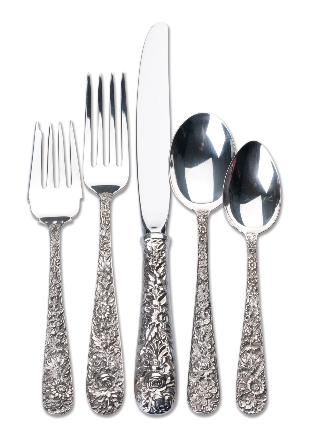 Kirk stieff repousse sterling on sale silver