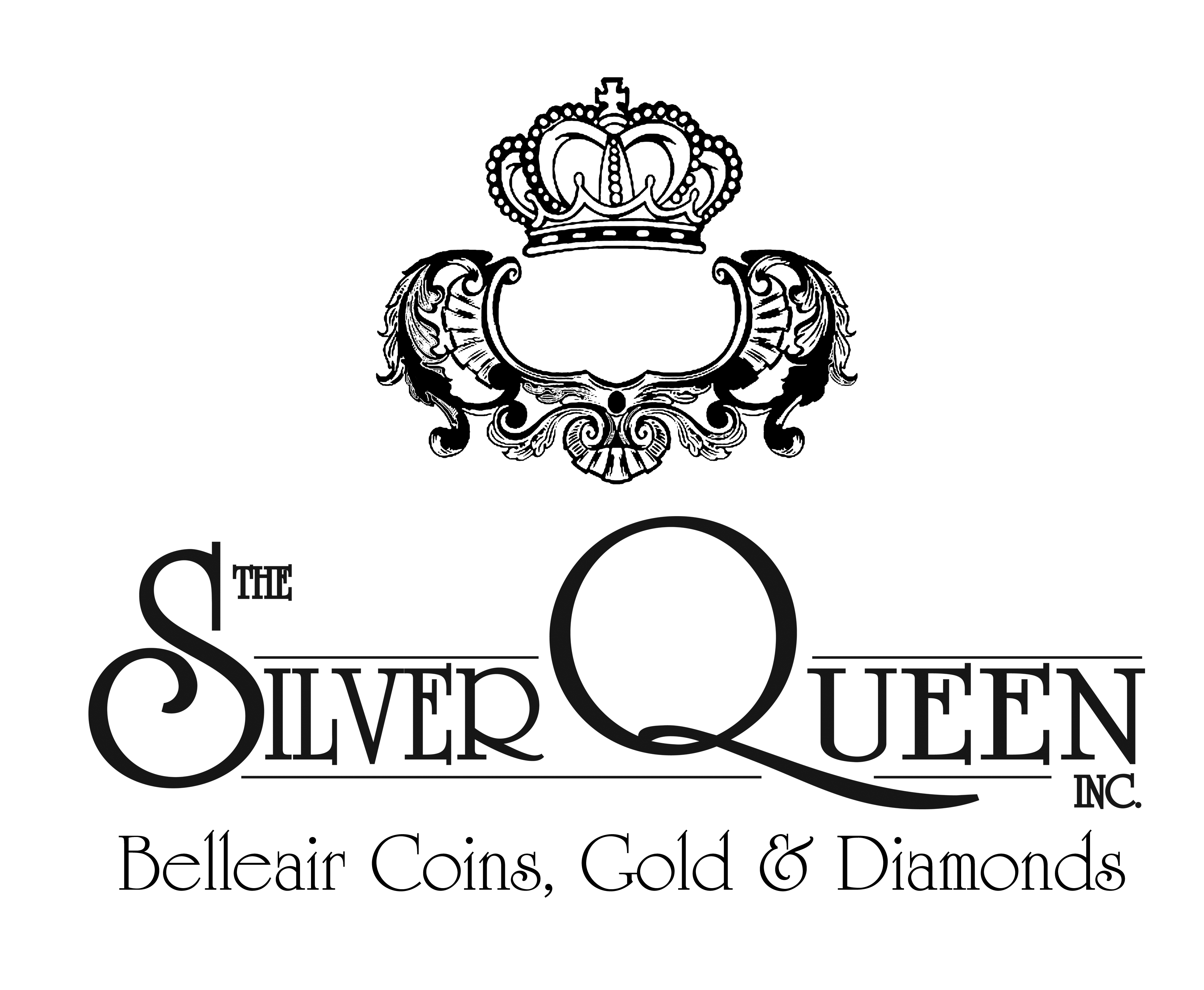 Silver Queen Logo with crown PNG
