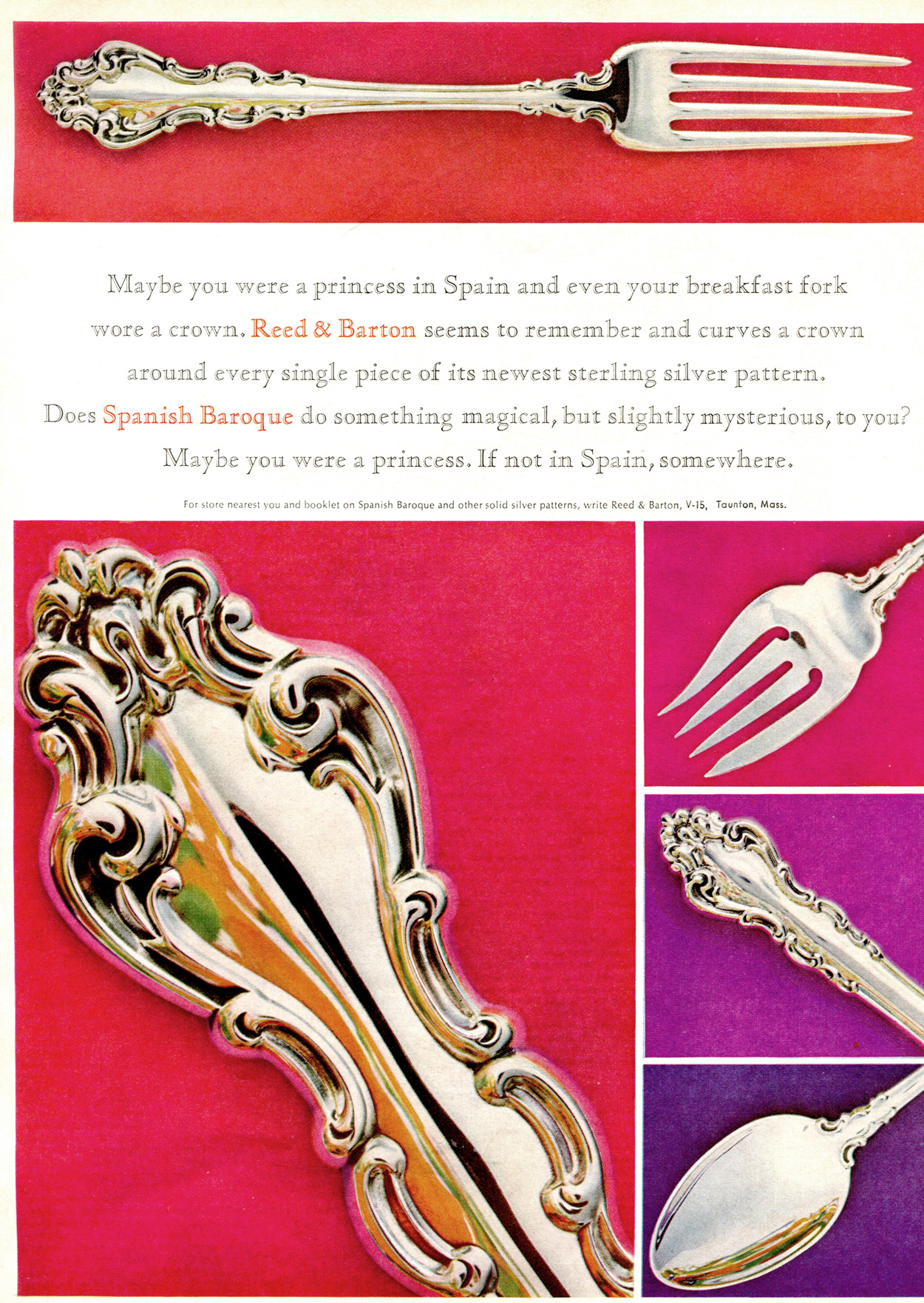 Spanish Baroque 1960s ad Silver Spanish Baroque 1960s ad Silver
