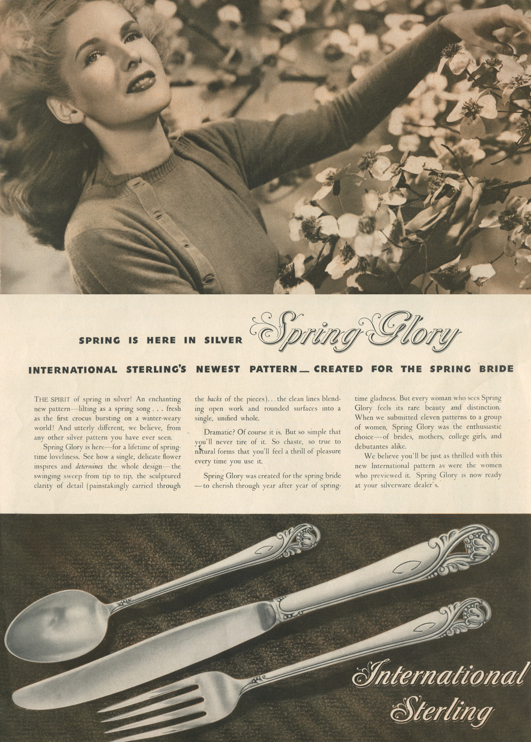 Spring Glory Print Ad 1940s Silver