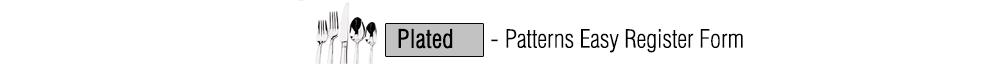 Plated Pattern Easy Register Form