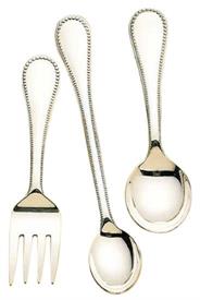 _,$8061 CLASSIC BEAD 3PC. BABY SET FORK SPOON FEEDER STERLING                                                                               