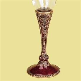 ,_7326/2 BRUSSELS STEM IN RED PEARL. MADE IN USA. 4.75" TALL. HAND SET SWAROVSKI CRYSTALS.                                                  