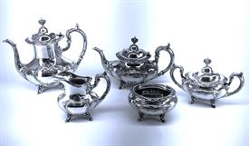 ,5pc Tea Set #745, coffee,tea,creamer,sugar with lid and waste, 100.73 troy ounces, super nice                                              