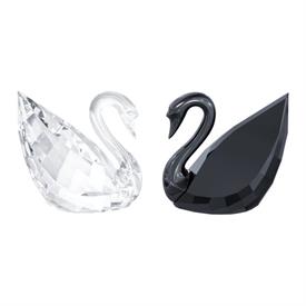 _,SWAN (SET OF 2) ONE JET BLACK OTHER CLEAR #5075864. EACH SWAN IS 2" TALL AND 2" LONG                                                      