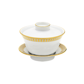 -CHINESE TEA CUP & SAUCER                                                                                                                   