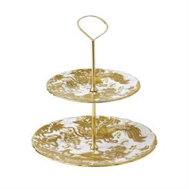 -2-TIERED CAKE STAND, GIFT BOXED.                                                                                                           