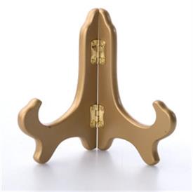 -5" GOLD WOOD PLATE STAND                                                                                                                   