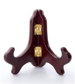 _4" ROSEWOOD WOOD PLATE STAND                                                                                                               