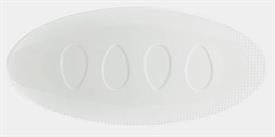 -LONG OVAL FLAT PLATE WITH OVALS CENTER. 14.2" LONG, 6.5" WIDE                                                                              