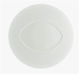 -ROUND PLATE WITH ALMOND CENTER. 10.6" WIDE                                                                                                 