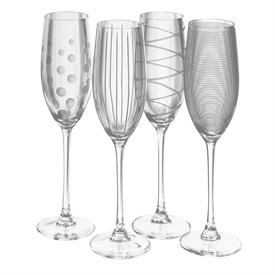 -CLEAR CHAMPAGNE FLUTE, SET OF 4                                                                                                            