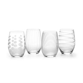 -CLEAR STEMLESS WINE GLASS, SET OF 4                                                                                                        