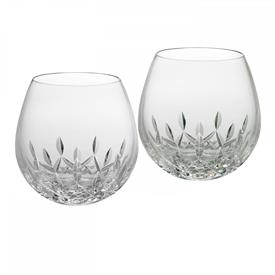 -SET OF 2 STEMLESS LIGHT RED WINE GLASSES                                                                                                   