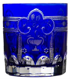-COBALT DOUBLE OLD FASHIONED GLASS                                                                                                          