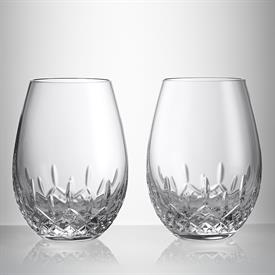 -SET OF 2 STEMLESS DEEP RED WINE GLASSES, 12 OZ. CAPACITY                                                                                   