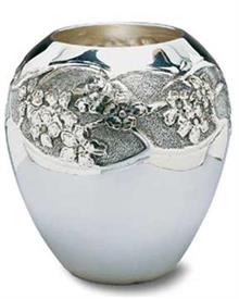 -APPLE BLOSSOM VASE, 4.75" TALL                                                                                                             