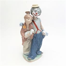 ,7686 'PALS FOREVER' CLOWN & GIRL WITH POODLES 2000 COLLECTOR'S SOCIETY FIGURINE. 8.8" TALL                                                 