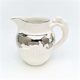 ,D'YE KEN JOHN PEELE PITCHER IN SILVER/PLATINUM. 5.6" TALL. CA. 1940'S                                                                      