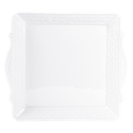 -SQUARE HANDLED TRAY. 9.5"                                                                                                                  