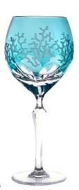 -TURQUOISE RED WINE GLASS                                                                                                                   
