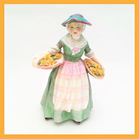 ,HN1712 'DAFFY-DOWN-DILLY' FIGURINE IN GREEN DRESS. ISSUED 1935-1975. 7.75" TALL                                                            