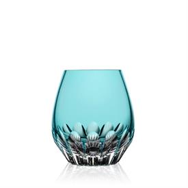 -TURQUOISE DOUBLE OLD FASHIONED GLASS                                                                                                       