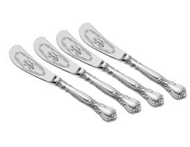_,125th Anniversary Set of 4 Butter Spreaders Chantilly by Gorham Sterling Handles stainless steel blades                                   