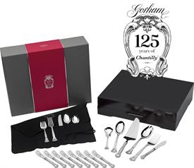 _,125th Anniversary 54 Piece Service for 8 Place Size w/place spoon and 8 Anniversary Spreaders Chantilly Sterling CLOSE OUT PRICED         