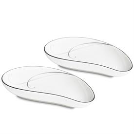 -SET OF 2 6" TEARDROP DISHES                                                                                                                