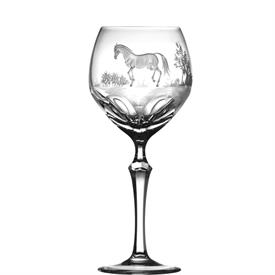 -WATER GOBLET, ENGLISH THOROUGHBRED HORSE                                                                                                   