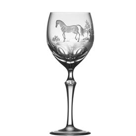 -WINE GLASS, ENGLISH THOROUGHBRED HORSE                                                                                                     