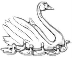 -,2273 7 SWANS A' SWIMING STERLING SILVER ORNAMENT BY HAND & HAMMER                                                                         