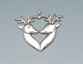 -,3679 REINDEERS STERLING SILVER ORNAMENT BY HAND & HAMMER                                                                                  