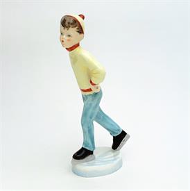 ,'TUESDAY'S CHILD IS FULL OF GRACE' SKATING BOY FIGURINE #3534. 8" TALL, CA. 1955.                                                          