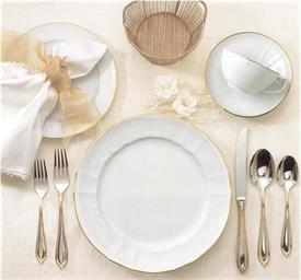,_4PC GOLDEN SOLITUDE PLACE SETTING. INCLUDES DESSERT PLATE, BREAD & BUTTER PLATE, TEA CUP & SAUCER. MSRP $285.00                           