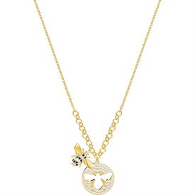 _,5365641 LISABEL NECKLACE WITH BEE IN YELLOW GOLD PLATE. 14.2" LONG                                                                        