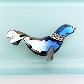 ,RETIRED 'CUBICA' BLUE SEAL/SEA LION BROOCH #719488 FROM THE SOUTH SEAS & EXOTIC FISH 'CRYSTAL PARADISE' COLLECTIONS. 2" LONG.              