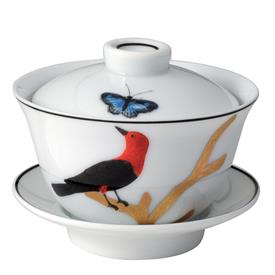 -COVERED/CHINESE TEA CUP & SAUCER                                                                                                           