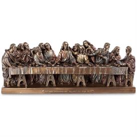 -,THE LAST SUPPER IN COLD CAST BRONZE. 9.25" LONG, 3.4" TALL                                                                                