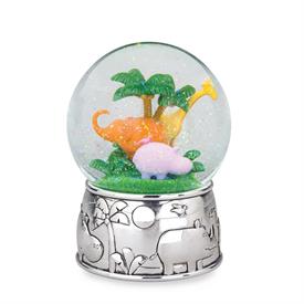 _$MUSICAL WATERGLOBE. 6.25" TALL. SILVER-PLATE. PLAYS 'TOY SYMPHONY'. BREAKAGE REPLACEMENT AVAILABLE.                                       