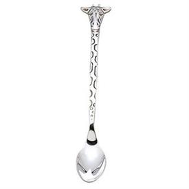 -,GIRAFFE INFANT FEEDING SPOON. 6" LONG. SILVER-PLATED. HAND WASH. TARNISH-RESISTANT. BREAKAGE REPLACEMENT AVAILABLE.                       