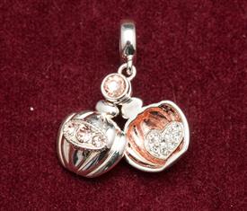 -,LOVE POTION BOTTLE LOCKET GOLD PLATING WITH STONE.                                                                                        